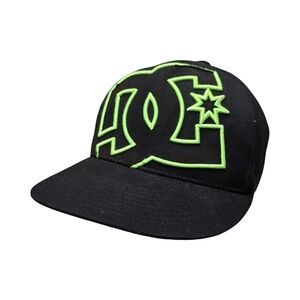 Y2k DC Shoes Logo 210 Fitted Flex Fit Brand Skater Hat Size  6 7/8